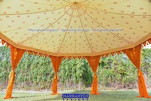 Orange Octagonal Tent - 20' Diameter