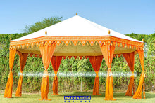 Load image into Gallery viewer, Orange Octagonal Tent - 20' Diameter