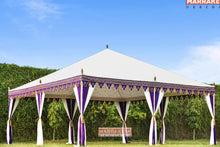 Load image into Gallery viewer, Purple White Tent Rental 20' x 20'