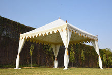 Load image into Gallery viewer, White Gold Moroccan Tent Rental 13&#39; x 13&#39;

