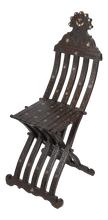 Load image into Gallery viewer, Antique Syrian Inlaid Folding Chair
