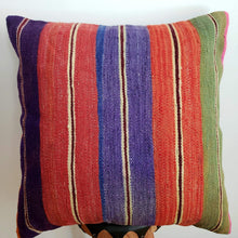 Load image into Gallery viewer, Berber Wool Pillow - Vintage Moroccan Floor Cushion VKFP056
