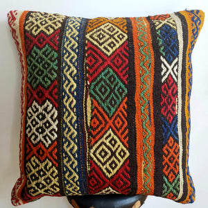 Berber Wool Pillow - Vintage Moroccan Floor Cushion VKFP070