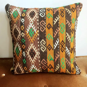Berber Wool Pillow - Vintage Moroccan Floor Cushion VKFP071