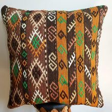 Load image into Gallery viewer, Berber Wool Pillow - Vintage Moroccan Floor Cushion VKFP072
