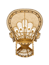 Load image into Gallery viewer, Peacock Wicker Chair