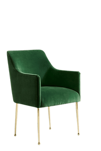 Velvet Elowen Armchair - Emerald