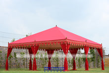 Load image into Gallery viewer, Red Moroccan Tent Rental 20' x 20'
