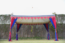Load image into Gallery viewer, Blue Red Moroccan Tent Rental 10&#39; x 10&#39;
