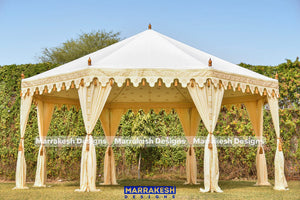 Cream Octagonal Tent - 20' Diameter