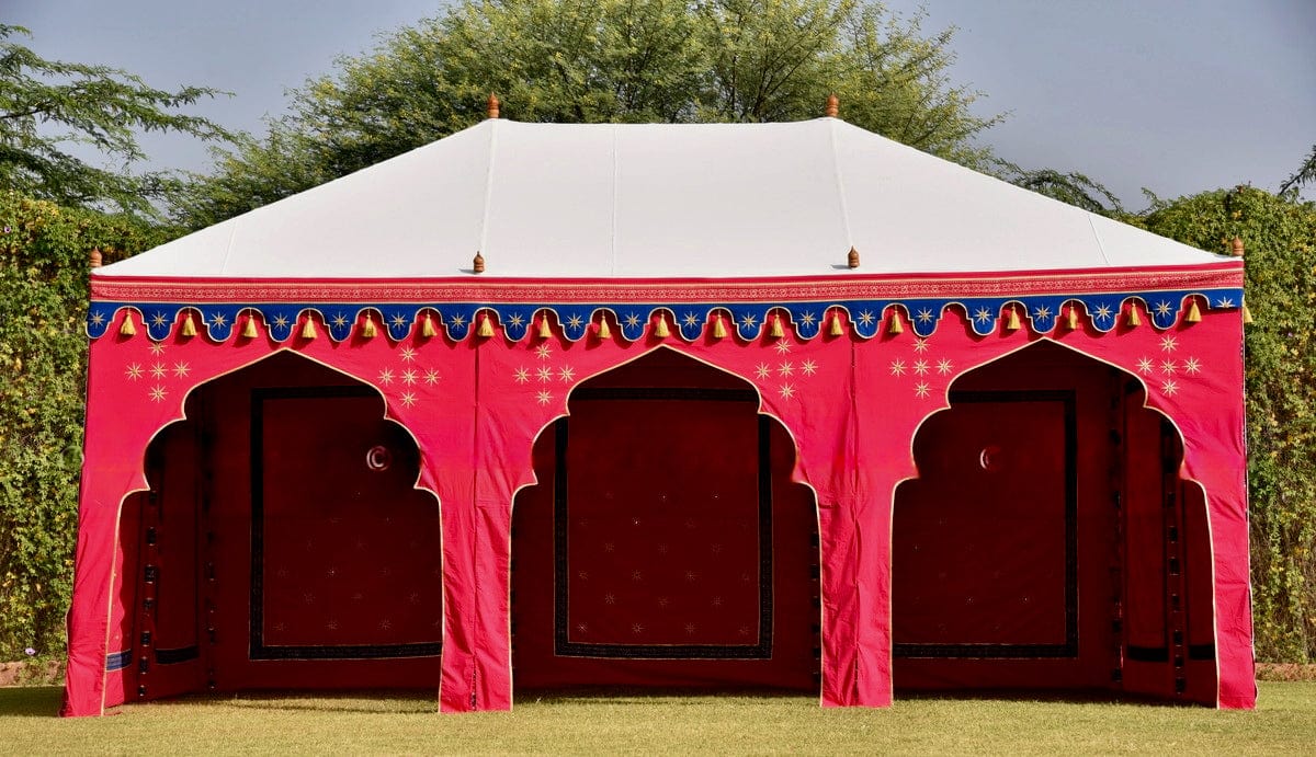 moroccan tent Indian Moroccan Tent 19.5' x 13' – Moroccan Furniture Rental