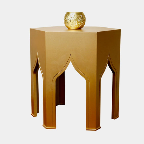 Moroccan Tabouret Table Large Gold
