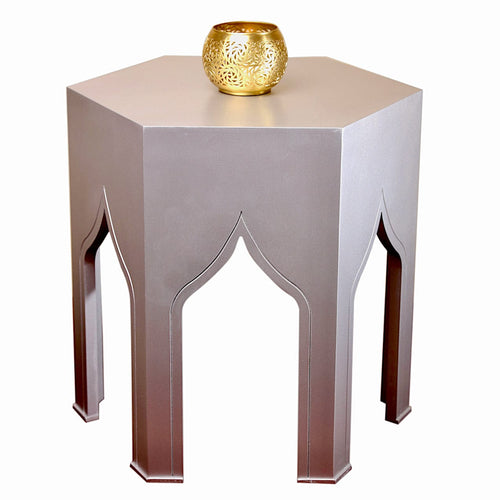 Moroccan Tabouret Table Large Silver