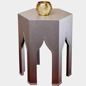 Moroccan Tabouret Table Medium Silver