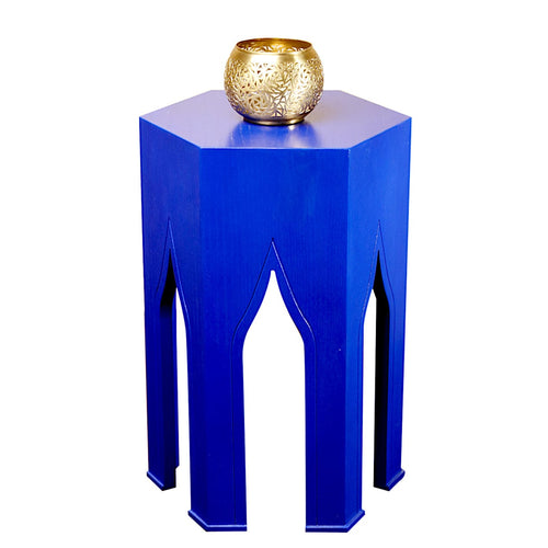 Moroccan Tabouret Table Small Blue