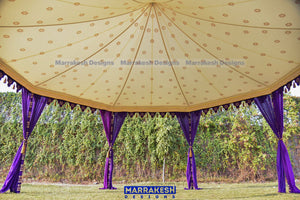 Purple Octagonal Tent - 20' Diameter