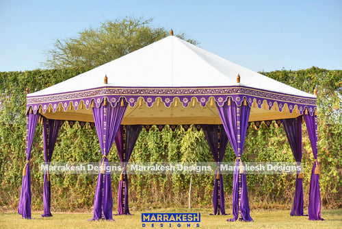 Purple Octagonal Tent - 20' Diameter