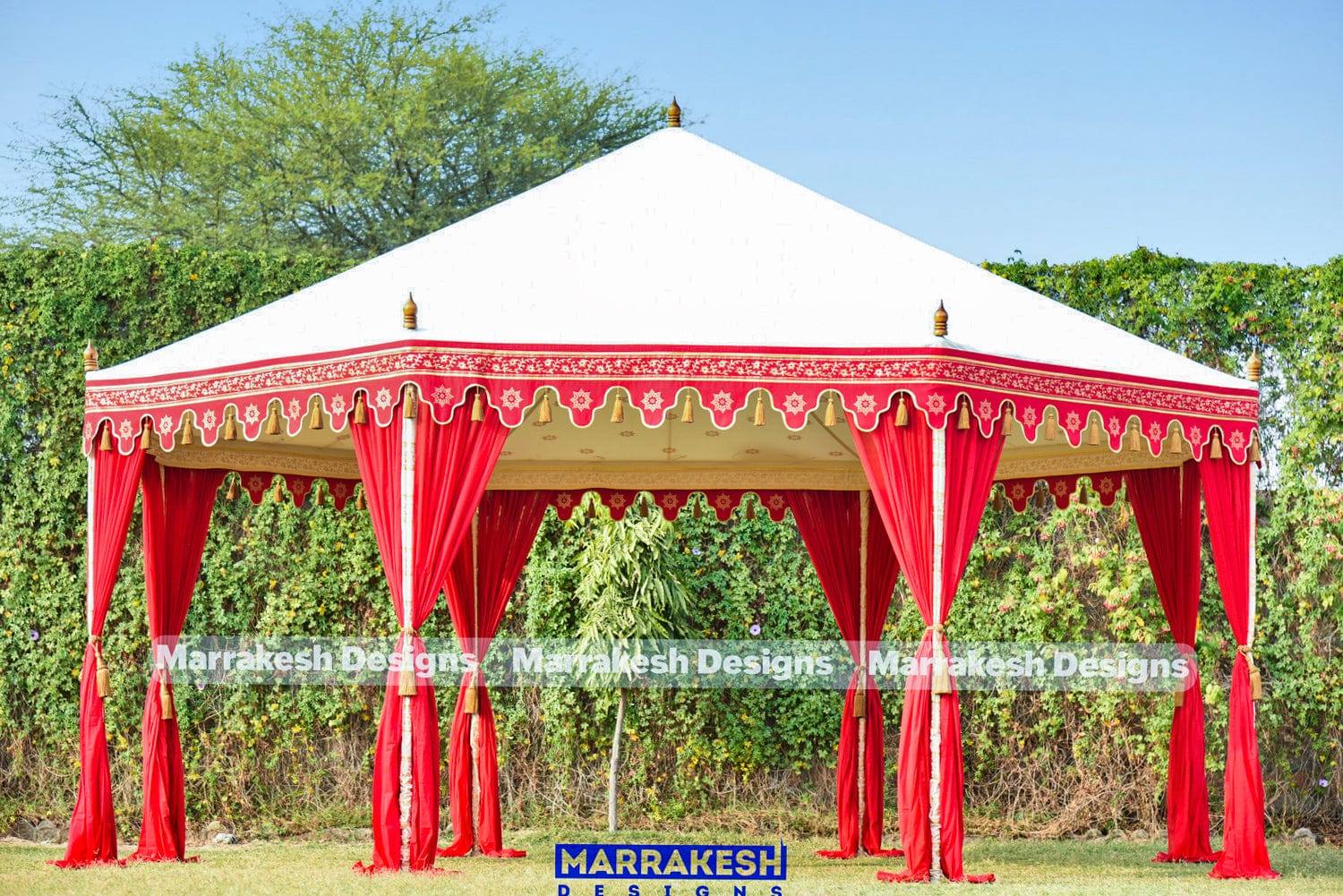 Red Octagonal Tent