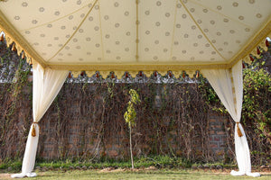 moroccan tents for sale White Gold Moroccan Tent Rental 13' x 13' – Moroccan Furniture Rental