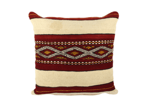 Berber Wool Pillow, Vintage Moroccan Cushion