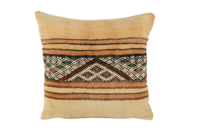 Berber Wool Pillow, Vintage Moroccan Cushion