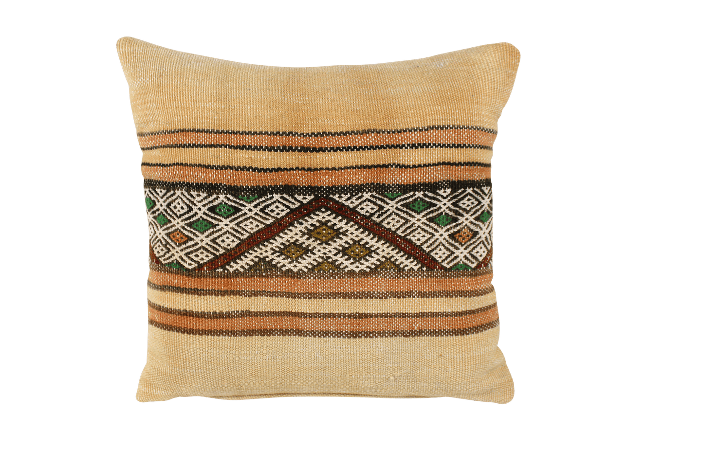 Berber Wool Pillow, Vintage Moroccan Cushion