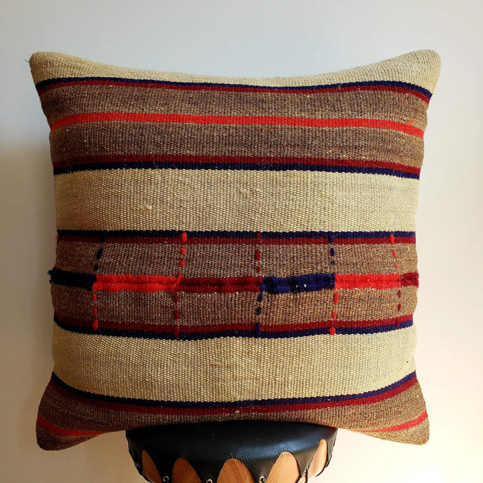 Berber Wool Pillow - Vintage Moroccan Floor Cushion VKFP038