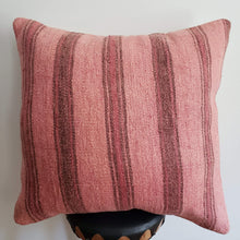 Load image into Gallery viewer, Berber Wool Pillow - Vintage Moroccan Floor Cushion VKFP040
