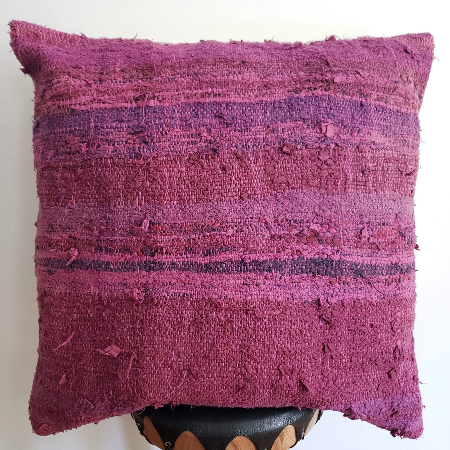 Berber Wool Pillow - Vintage Moroccan Floor Cushion VKFP041