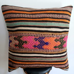 Berber Wool Pillow - Vintage Moroccan Floor Cushion VKFP047