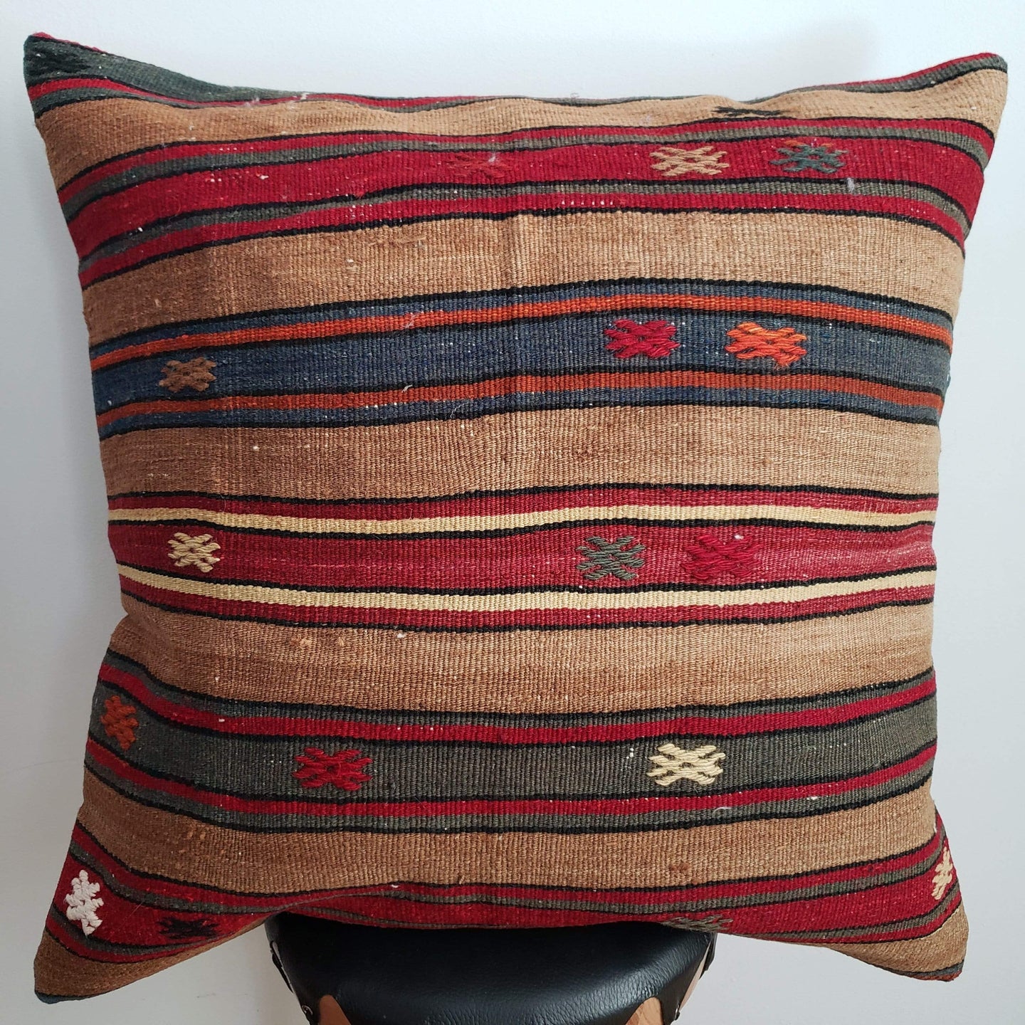 Berber Wool Pillow - Vintage Moroccan Floor Cushion VKFP048