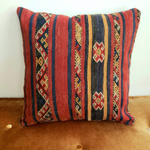 Berber Wool Pillow - Vintage Moroccan Floor Cushion VKFP052
