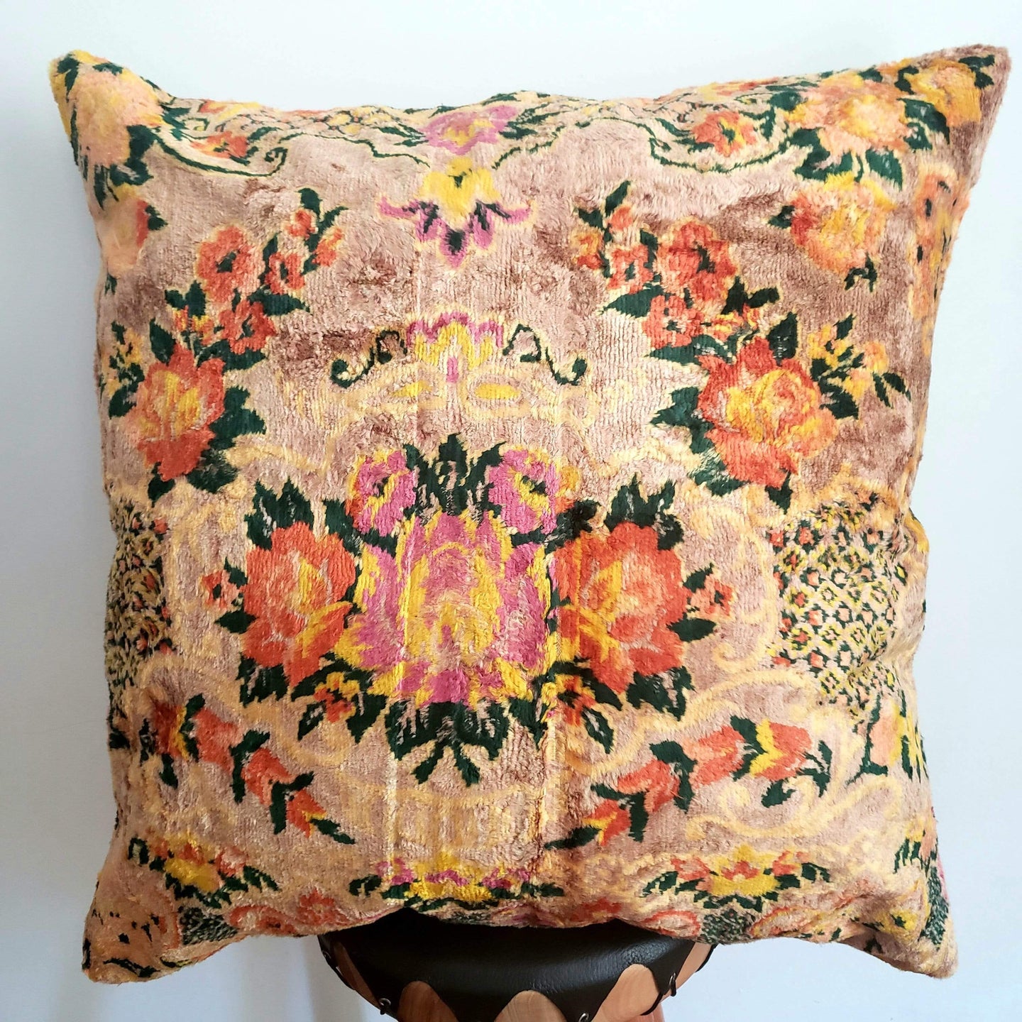 Berber Wool Pillow - Vintage Moroccan Floor Cushion VKFP057