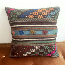 Load image into Gallery viewer, Berber Wool Pillow - Vintage Moroccan Floor Cushion VKFP064
