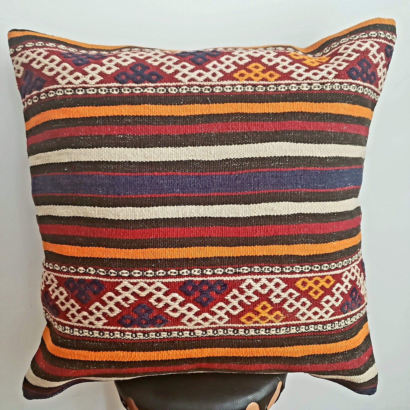 Berber Wool Pillow - Vintage Moroccan Floor Cushion VKFP065