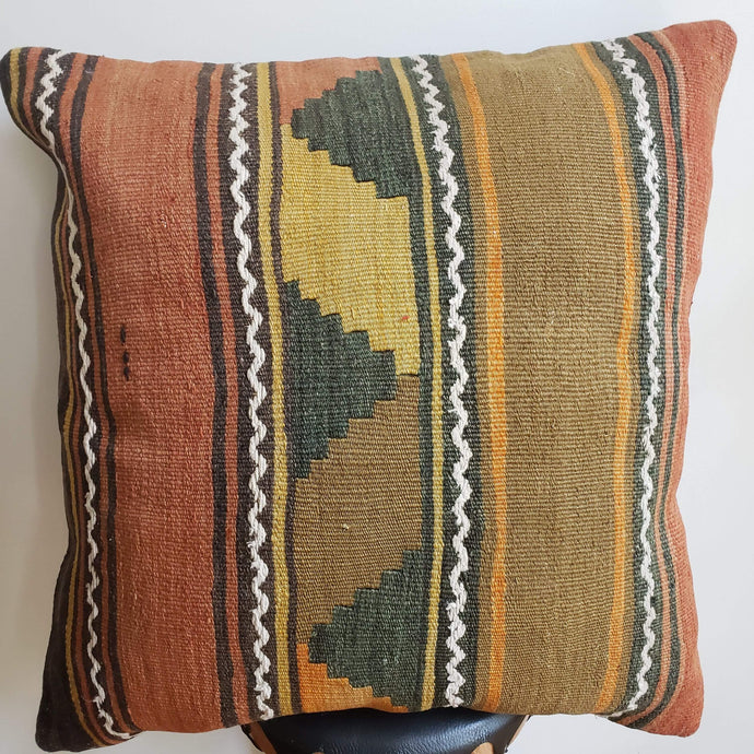 Berber Wool Pillow - Vintage Moroccan Floor Cushion VKFP068
