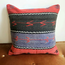 Load image into Gallery viewer, Berber Wool Pillow - Vintage Moroccan Floor Cushion VKFP069

