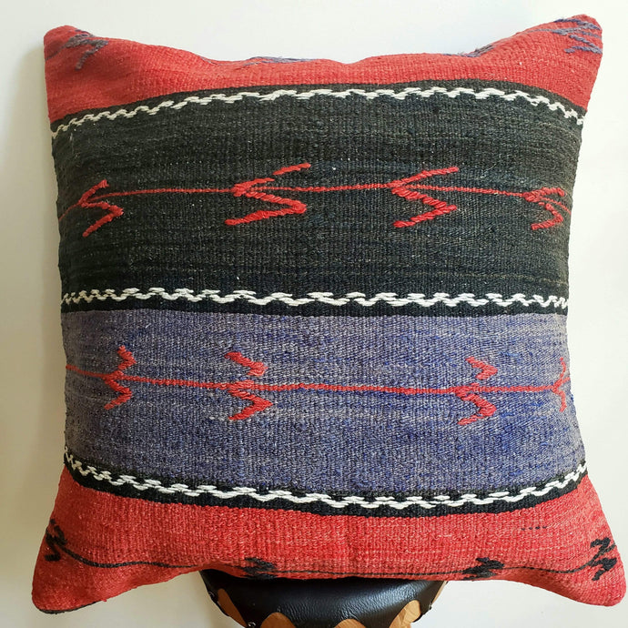 Berber Wool Pillow - Vintage Moroccan Floor Cushion VKFP069