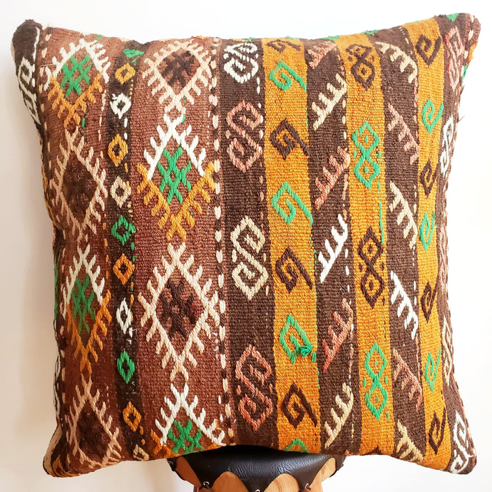 Berber Wool Pillow - Vintage Moroccan Floor Cushion VKFP071
