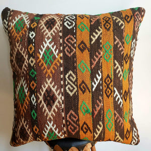 Berber Wool Pillow - Vintage Moroccan Floor Cushion VKFP072
