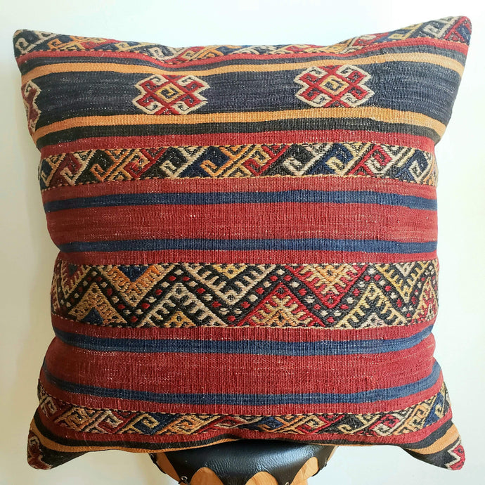 Berber Wool Pillow - Vintage Moroccan Floor Cushion VKFP073