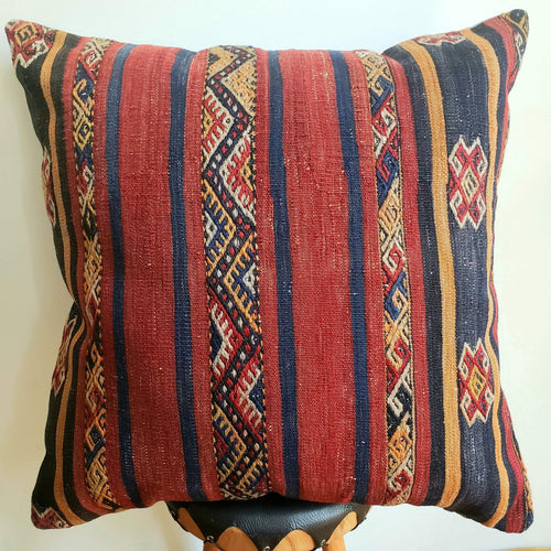 Berber Wool Pillow - Vintage Moroccan Floor Cushion VKFP074