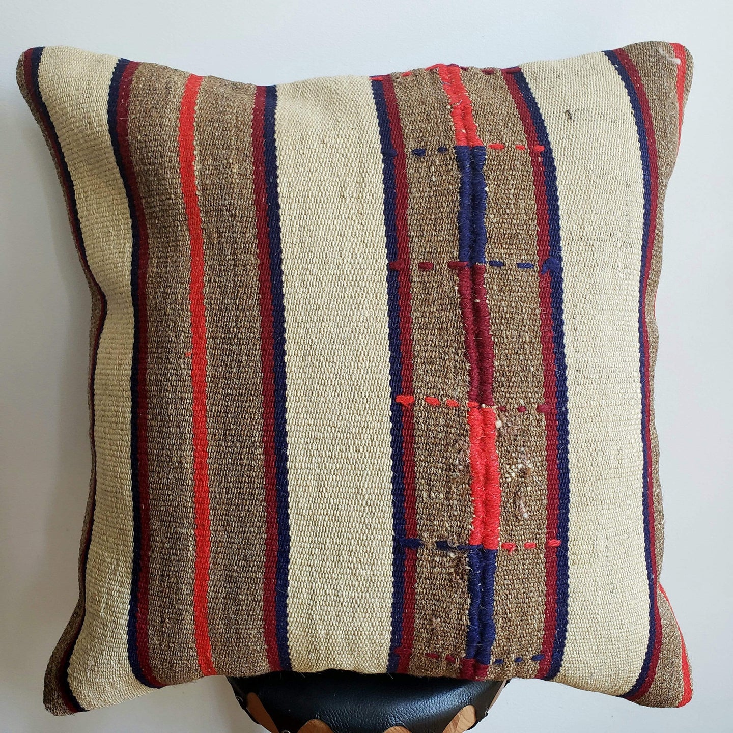 Berber Wool Pillow - Vintage Moroccan Floor Cushion VKFP075