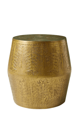 Embossed Drum Side Table