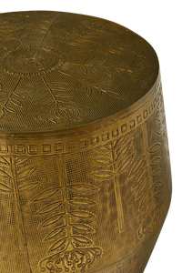 Embossed Drum Side Table