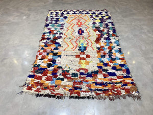 Moroccan Berber Rug - Boucherouite vintage 15