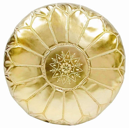 Moroccan Pouf Rental - Gold