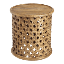 Load image into Gallery viewer, Tribal Carved Wood Accent Table Small
