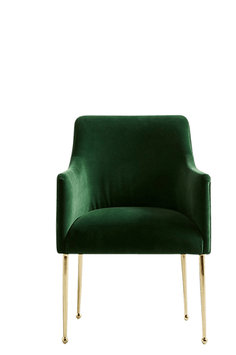 Velvet Elowen Armchair - Emerald