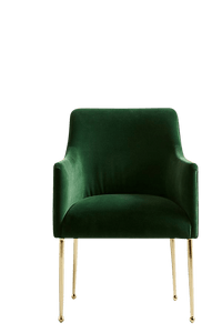 Velvet Elowen Armchair - Emerald